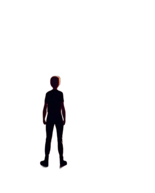 robot, creature, face, staff transparent PNG cut-out