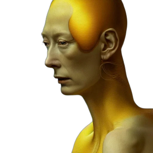 face, mask, robot, hair, photorealistic, 3d render, concept art, oil painting transparent PNG cut-out