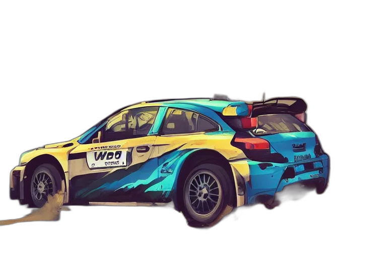 car, concept art, cartoon, 3d render transparent PNG cut-out