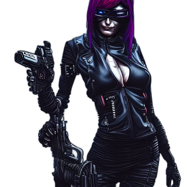 weapon, cyberpunk, comic book art, concept art transparent PNG cut-out