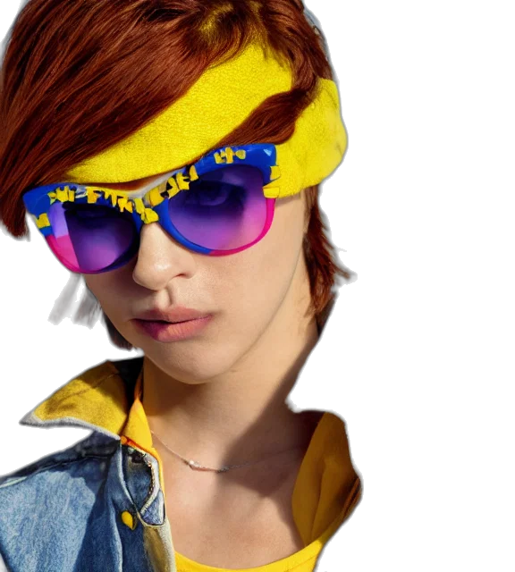 hat, jacket, face, mask, photorealistic, 3d render, cyberpunk, vaporwave transparent PNG cut-out