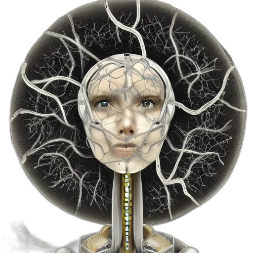 mask, face, crown, robot, concept art, fantasy art, photorealistic, 3d render transparent PNG cut-out