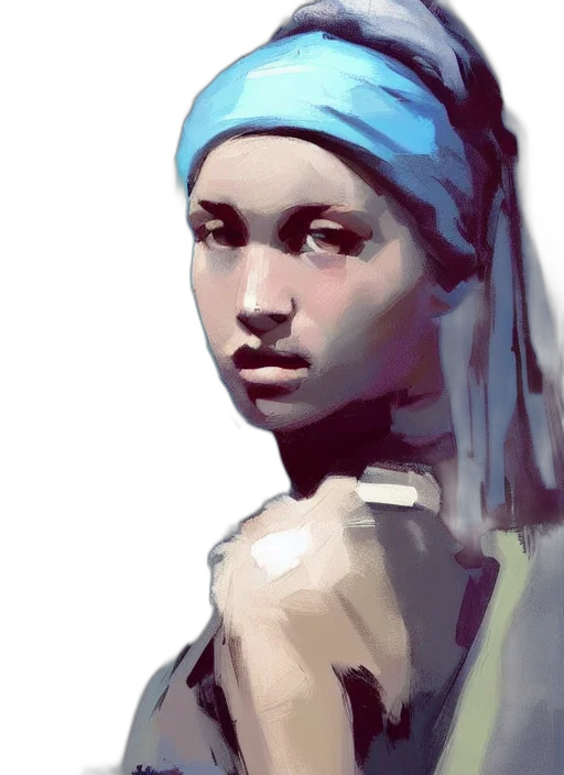 face, hat, photorealistic, oil painting transparent PNG cut-out
