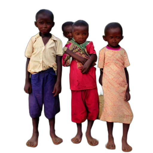 3d render, village, children transparent PNG cut-out