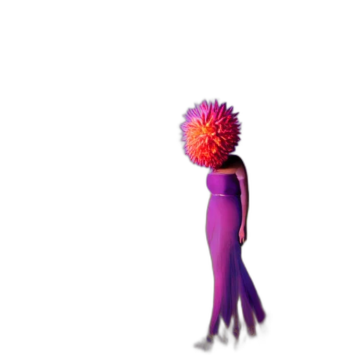 hair, flower, creature, dress transparent PNG cut-out
