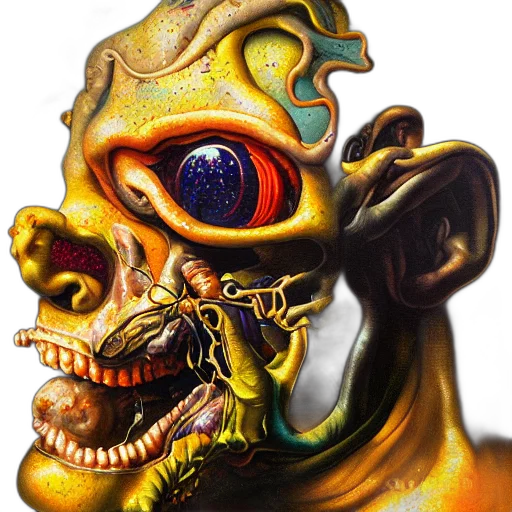 creature, mask, dragon, face, concept art, fantasy art, photorealistic, outer space transparent PNG cut-out