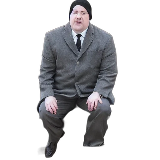 creature, jacket, hat, staff transparent PNG cut-out