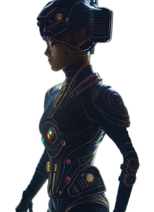 robot, staff, crown, dress transparent PNG cut-out