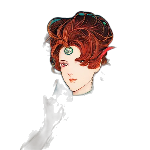crown, mask, face, hair, pixel art, watercolor, concept art, fantasy art transparent PNG cut-out