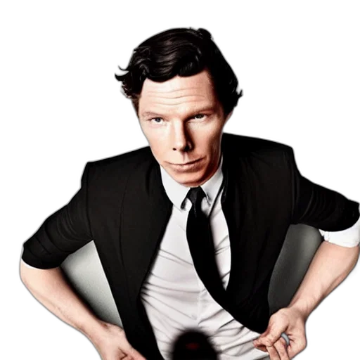 face, staff, concept art, photorealistic, comic book art, benedict, cucumberbutch transparent PNG cut-out