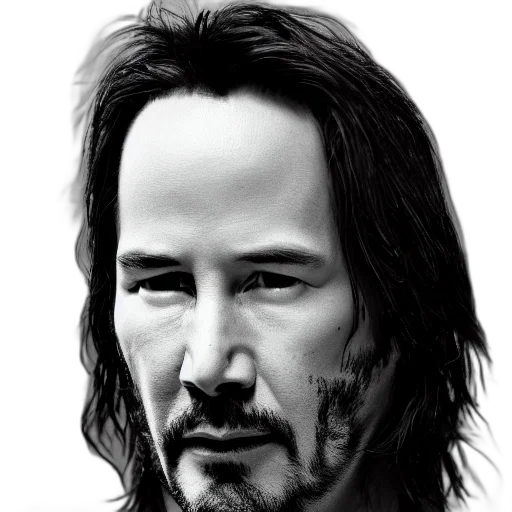 face, hair, photorealistic, cartoon, comic book art, fantasy art, photo, keanu transparent PNG cut-out