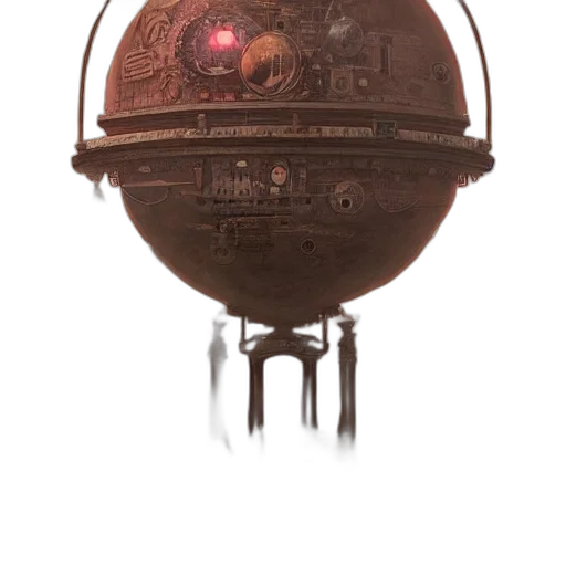 robot, staff, weapon, mask, concept art, 3d render, photorealistic, outer space transparent PNG cut-out