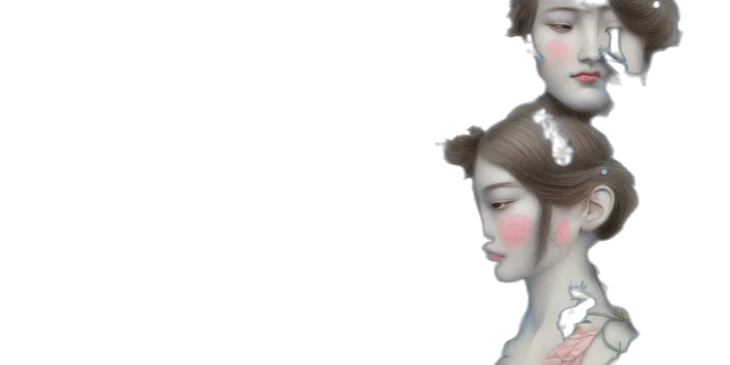 mask, face, crown, hair, 3d render, photorealistic, concept art, watercolor transparent PNG cut-out