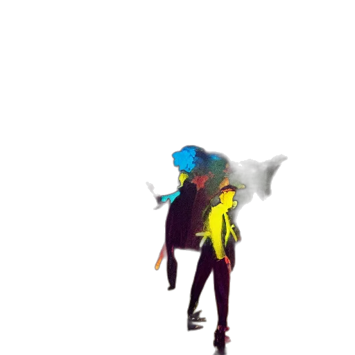 umbrella, jacket, hat, staff, concept art, 3d render, pixel art, vaporwave transparent PNG cut-out