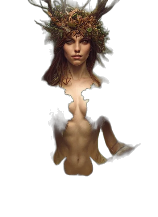 crown, face, creature, hair transparent PNG cut-out