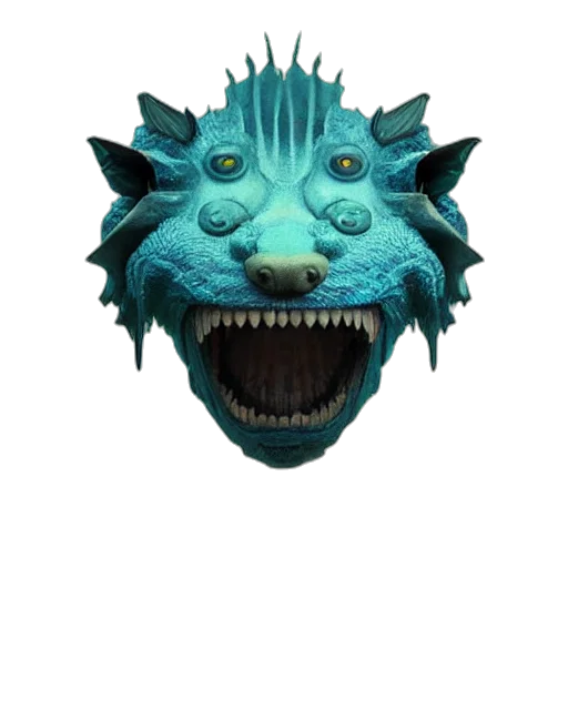 dragon, mask, creature, face transparent PNG cut-out