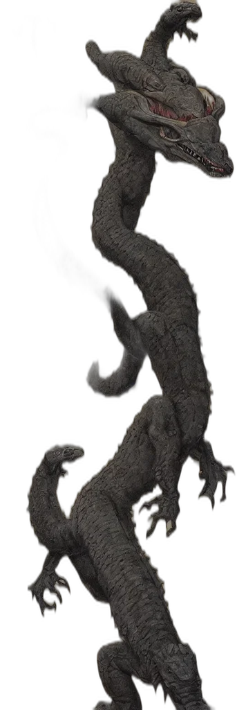 dragon, creature, staff, animal transparent PNG cut-out