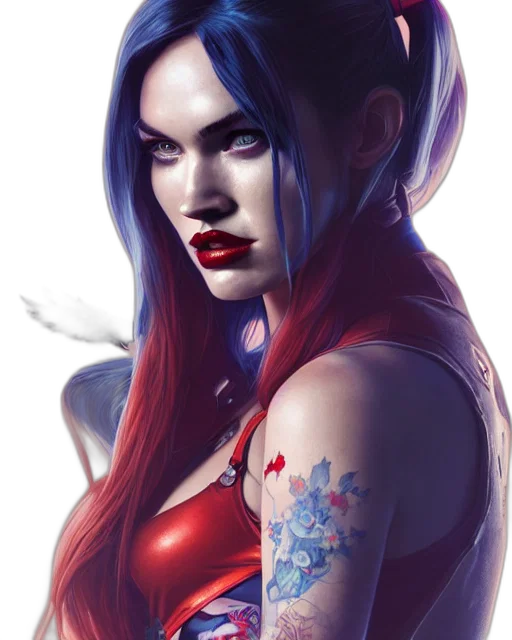 face, fantasy art, comic book art, concept art, photorealistic, red, highly, detailed transparent PNG cut-out