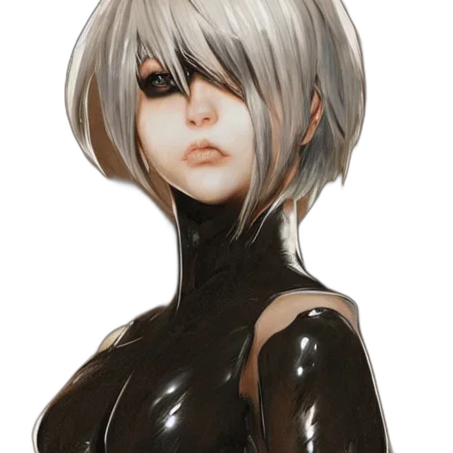 face, mask, robot, dress, concept art, fantasy art, photorealistic, anime transparent PNG cut-out