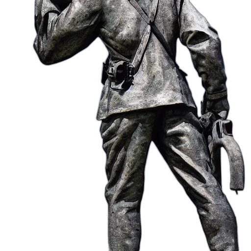 staff, jacket, weapon, sword, 3d render, concept art, photorealistic, soldier transparent PNG cut-out