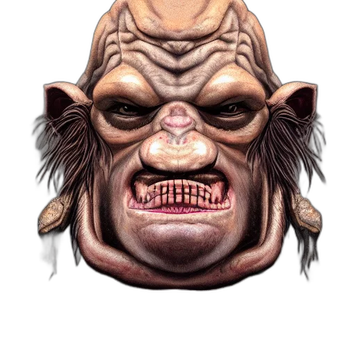 face, mask, creature, concept art transparent PNG cut-out