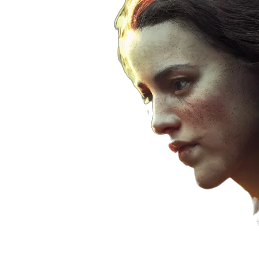 face, photorealistic, concept art, 3d render transparent PNG cut-out