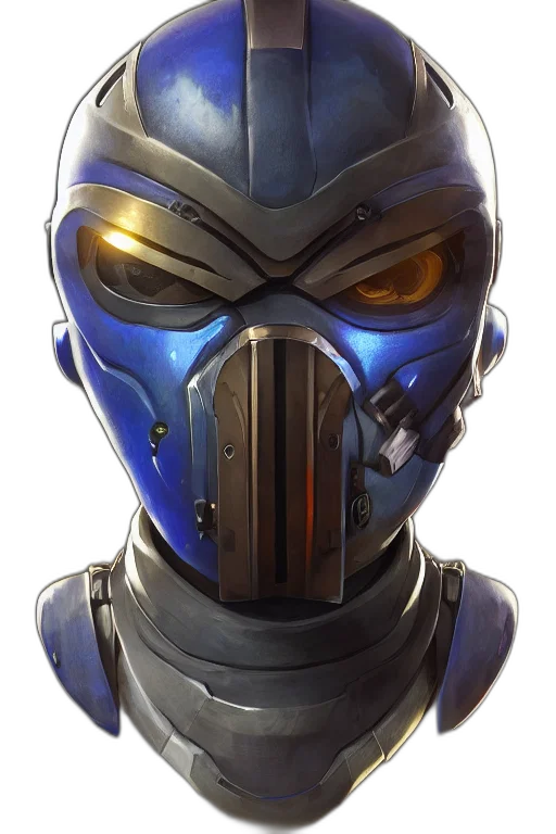 robot, mask, face, concept art transparent PNG cut-out