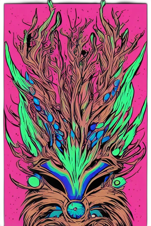 mask, tree, dragon, creature transparent PNG cut-out