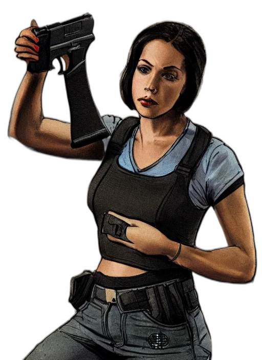 staff, weapon, comic book art, concept art, pixel art, cartoon, female, wearing transparent PNG cut-out