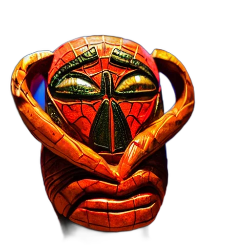mask, face, jewelry, hat, 3d render, concept art, comic book art, photorealistic transparent PNG cut-out