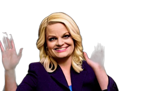 face, leslie, knope, show transparent PNG cut-out