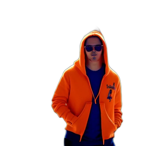 jacket, staff, 3d render, neon lights transparent PNG cut-out