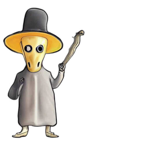 staff, hat, robot, concept art transparent PNG cut-out