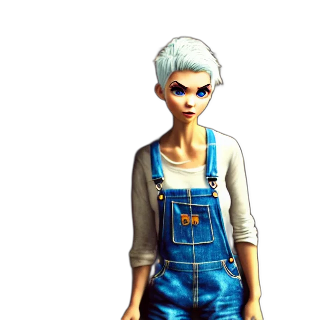 staff, jacket, dress, concept art, 3d render, cartoon, fantasy art, blue transparent PNG cut-out