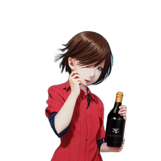 bottle, dress, staff, jacket transparent PNG cut-out