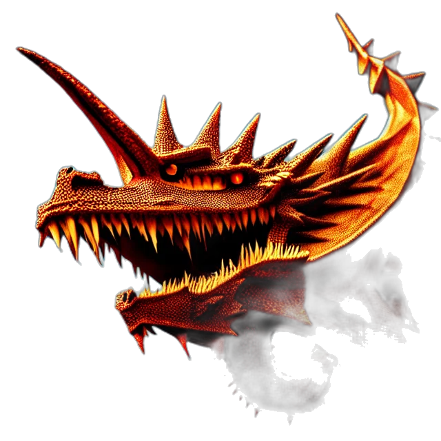 dragon, staff, creature, mask, fantasy art, concept art, pixel art, 3d render transparent PNG cut-out