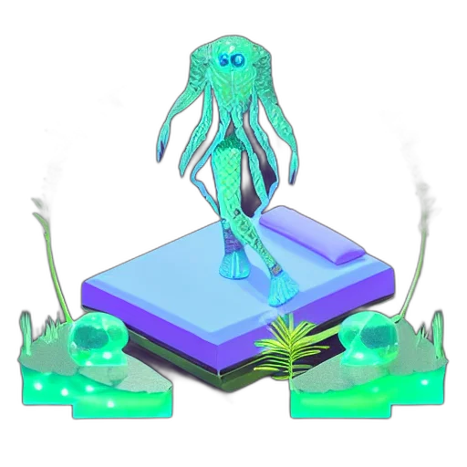 creature, robot, jewelry, staff transparent PNG cut-out