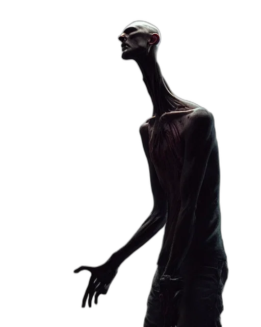dress, creature, staff, face transparent PNG cut-out