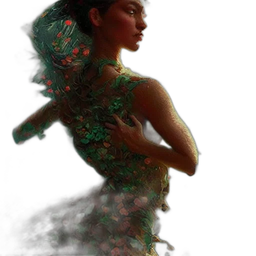dress, dragon, jewelry, crown, fantasy art, photorealistic, oil painting, concept art transparent PNG cut-out
