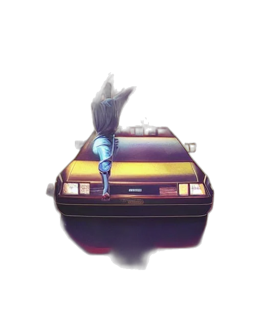 car, weapon, robot, jacket, concept art, vaporwave, anime, pixel art transparent PNG cut-out