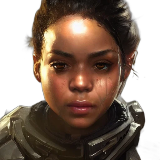face, weapon, concept art, photorealistic transparent PNG cut-out
