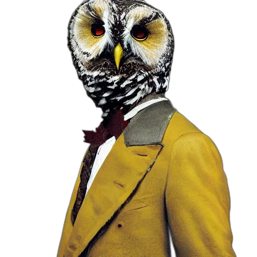 jacket, animal, staff, mask, photorealistic, concept art, oil painting, fantasy art transparent PNG cut-out