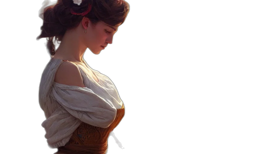 dress, crown, photorealistic, oil painting transparent PNG cut-out
