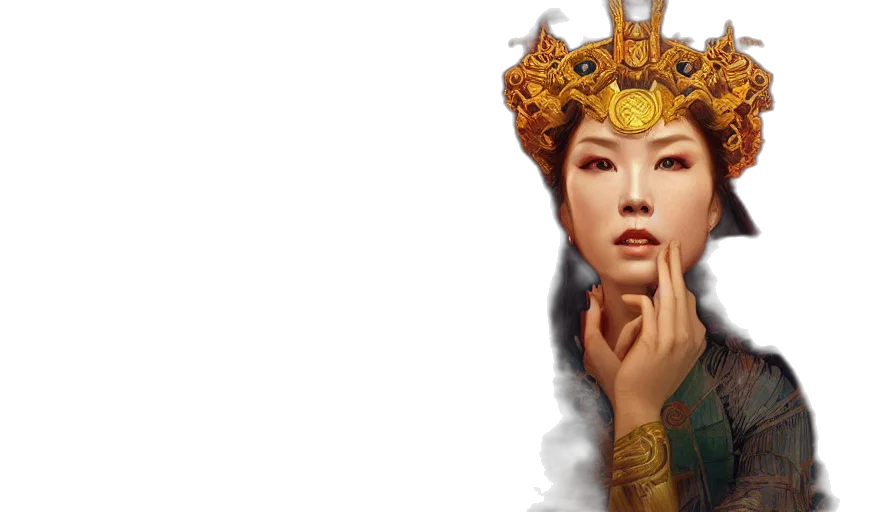 crown, jewelry, face, photorealistic transparent PNG cut-out
