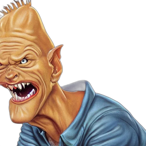 face, mask, creature, photorealistic transparent PNG cut-out