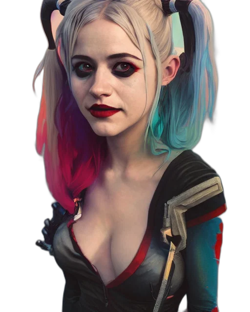 face, dress, mask, concept art, comic book art, fantasy art, cyberpunk, dark transparent PNG cut-out