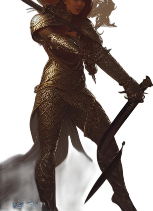sword, dragon, staff, weapon, concept art, fantasy art, comic book art, photorealistic transparent PNG cut-out