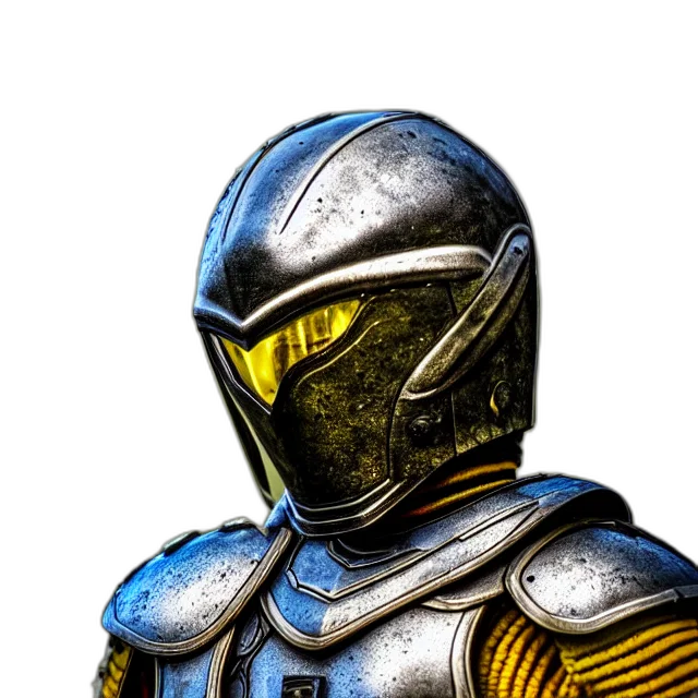 robot, sword, mask, staff transparent PNG cut-out