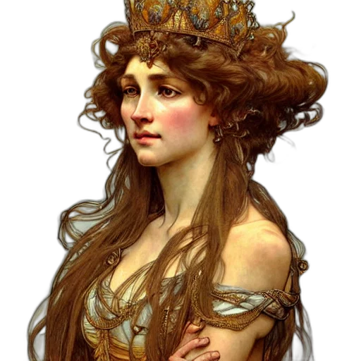 crown, dress, jewelry, face transparent PNG cut-out