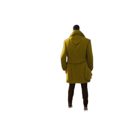 jacket, dress, staff, weapon transparent PNG cut-out